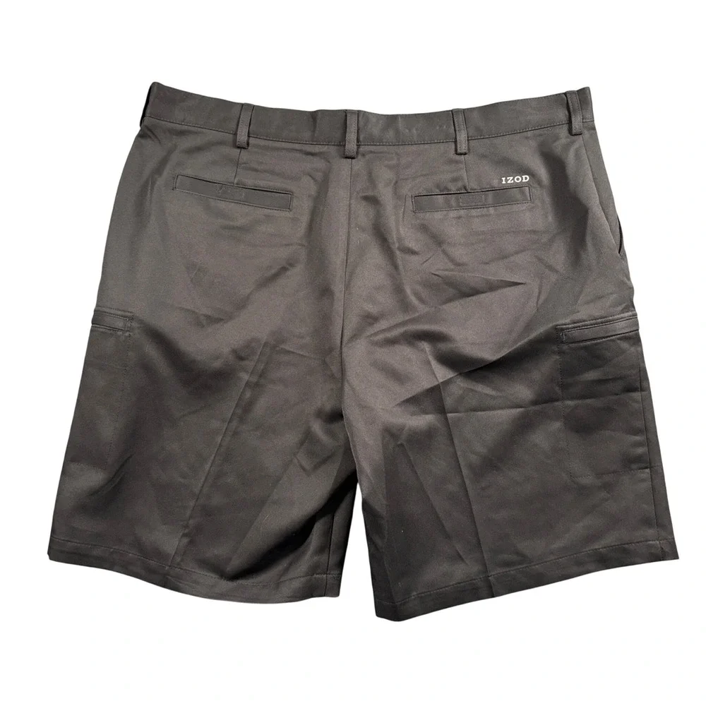 IZOD XFG Cargo Shorts Mens‎ 42 Black Performance Golf Active Utility Pocket